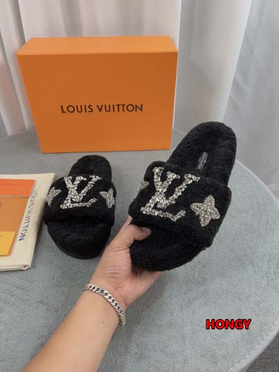 2024年11月25日秋冬高品質新品入荷ルイヴィトン ウールのスリッパ  HY工場