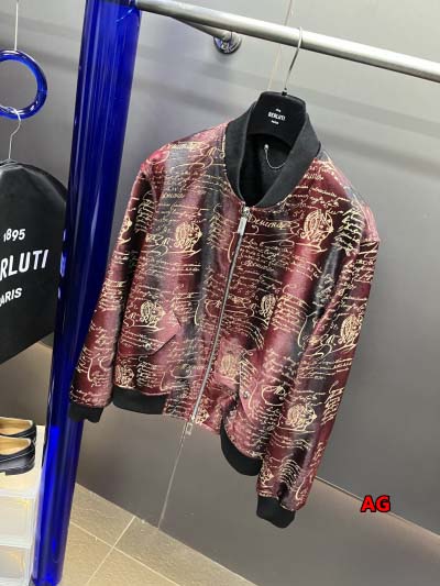 秋冬原版復刻 新品 Berluti 本革 牛の胎児の毛ジャケットアウター ag工場