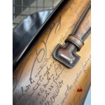 秋冬原版復刻 新品 Berluti 本革 ブリーフケース ag工場高30-宽42-厚16