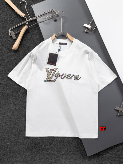 2025年新品春夏ルイヴィトン 半袖Tシャツ 綿 Tシャツ ...