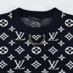 LOUIS VUITTON 24ss チェーンフルプリントフラワークルーセーター