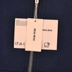 Miu Miu-24Fw刺繡小標エアコットンジッパーコートです