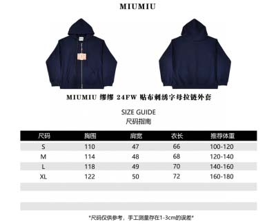 MIUMIUミュウミュウ24FW布刺繡アルファベットジッパー...