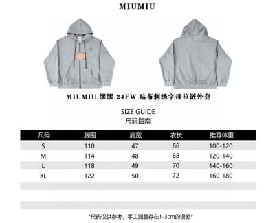 MIUMIUミュウミュウ24FW布刺繡アルファベットジッパー...