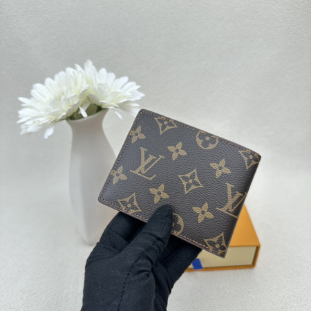 2025年2月24日早春新品M60895 MULTIPLEMultipleDamier， ルイヴィトン二つ折りの短財布 zy工場