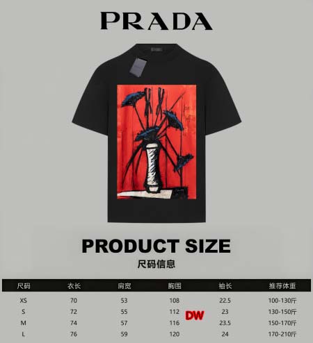 2025年2月26日高品質新品prada半袖のT シャツDW工場