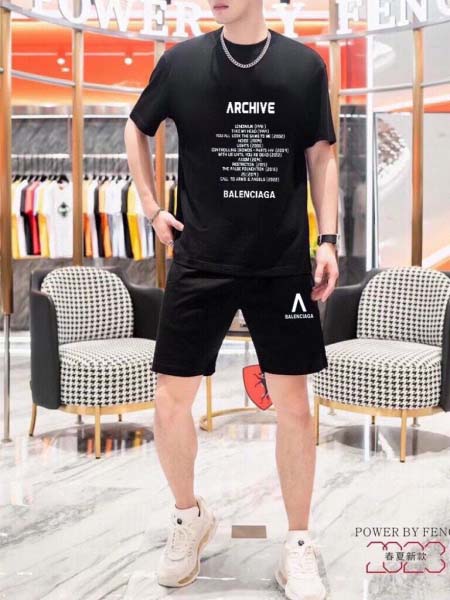 2025年4月2日入荷新作BALENCIAGA夏メンズ 上下セットM-5XL/zhan工場