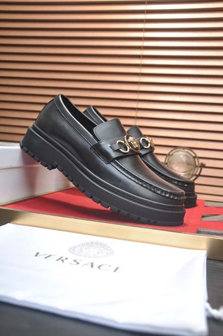 2025年4月10日入荷新品Versaceおすすめ人気メンズ靴本革製ギフト/誕生日/TL工場
