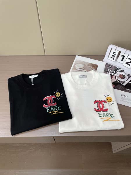 2025年4月22日入荷新作Chanel 半袖 Tシャツ★誕生日プレゼント/ファッションの流行/贈り物/YI+YI工場S-XXL