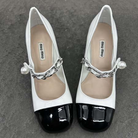 2025年4月22日入荷新品MiuMiu女性用原版復刻 ブランド靴本革製ギフト/誕生日/CT工場35-41