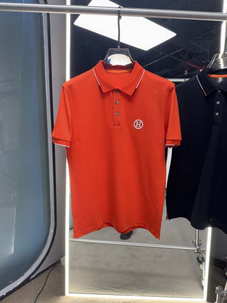 2025年4月24日入荷新作HERMES半袖ポロシャツ 原版复刻高級品香港の会社超厳選★入手困難/誕生日プレゼント/yinx工場M-3XL