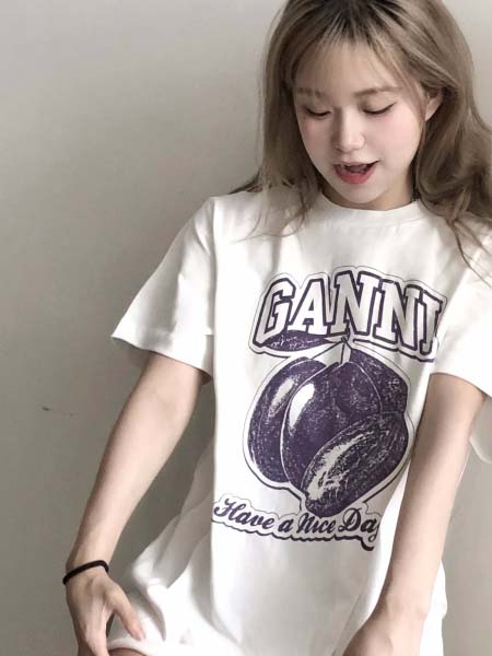 2025年5月1日入荷新作GANNI半袖 Tシャツ誕生日プレゼントの服/男女兼用/カップル服人気/R&B