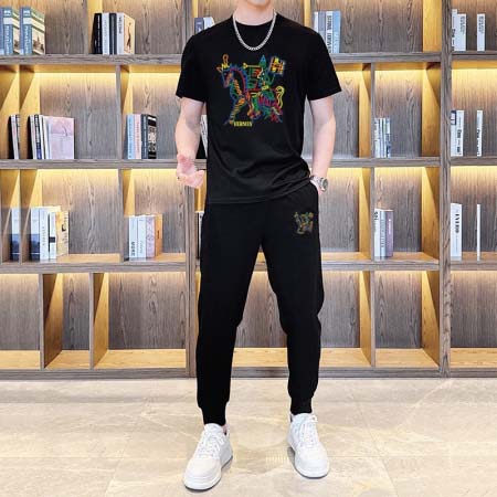 2025年4月2日入荷新作HERMES夏メンズ 上下セットM...