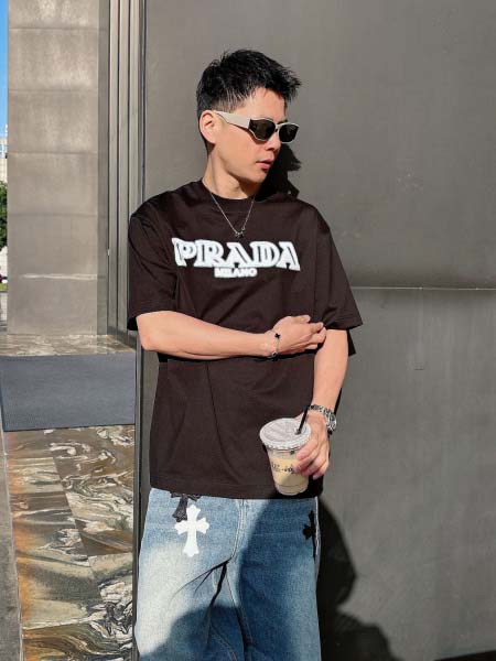 2025年4月6日入荷新作Prada半袖 Tシャツ高級品/L...