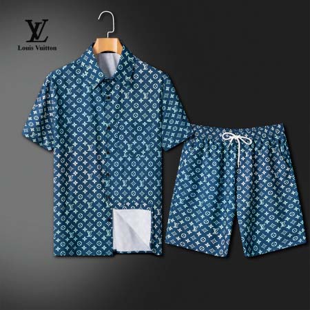 2025年4月9日入荷新作lv夏服 上下セット メンズ誕生日...
