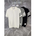 2025年4月21日入荷新作Thom Browne半袖ポロシャツ★誕生日プレゼント/結婚祝い/内祝い/贈り物/YI+YI工場M-3XL