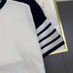 2025年4月21日入荷新作Thom Browneニット半袖 Tシャツ★誕生日プレゼント/結婚祝い/内祝い/贈り物/YI+YI工場M-3XL