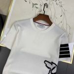 2025年4月21日入荷新作Thom Browneニット半袖 Tシャツ★誕生日プレゼント/結婚祝い/内祝い/贈り物/YI+YI工場M-XXL
