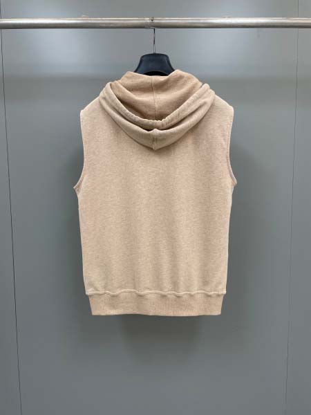 2025年5月7日入荷新作Brunello Cucinelliフード付きジップアップベスト 原版復刻限定品が人気で高級/fuke工場