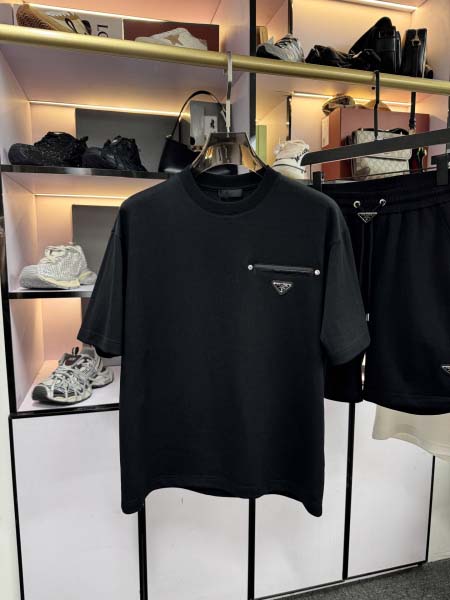 2025年5月20日入荷新作Prada半袖セット上下 原版复刻高級品香港の会社超厳選★入手困難/誕生日プレゼント/yinx工場M-XXXL