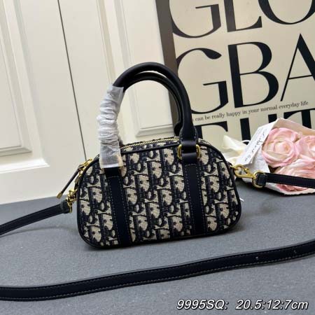 2025年5月29日入荷新作Dior-25vibe East-WestボウリングのミニバッグSIZE 20.5*12*7cmお安い/人気/革/バッグ/XX工場