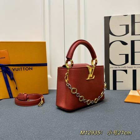 2025年5月29日入荷新作Louis VuittonM12935 Capucines CapucinesChain On You Monogram SIZE::21×14×8cmお安い/人気/革/バッグ/XX工場