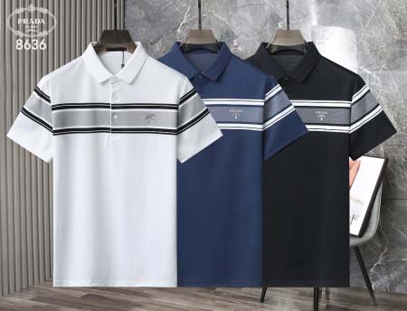2025年5月6日入荷新作PRADA紳士半袖ポロシャツ安いけ...