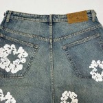 2025年5月17日入荷新作DENIM TEARS DIRTY WASH WREATH SHORT-LIGHT WASH  高级品/人気/誕生日プレゼント/人気/ファッション/トレンド/限定/WB工場