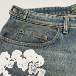 2025年5月17日入荷新作DENIM TEARS DIRTY WASH WREATH SHORT-LIGHT WASH  高级品/人気/誕生日プレゼント/人気/ファッション/トレンド/限定/WB工場