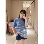 2025年5月26日入荷新作Louis Vuittonニット 半袖 Tシャツ男女兼用高品質★誕生日プレゼント/結婚祝い/内祝い/贈り物/SD工場