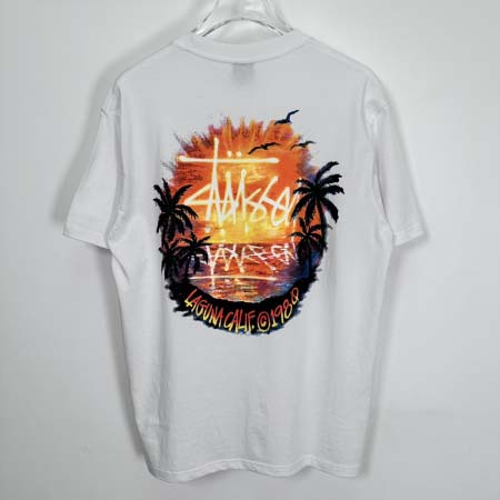 2025年6月14日入荷新作STUSSY SS24 SUNSET TEE T S-XL  誕生日プレゼント/男女兼用/高品質/正規品と同じ人気/16工場