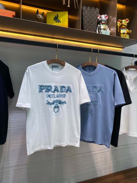 2025年6月30日入荷新作Prada半袖Tシャツ 高级品超厳選★入手困難/誕生日プレゼント/MF工場