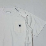 2025年6月12日入荷新作SACAI X CARHARTT  S/S24  POCKET TEE Tee 1-4（S- XL） 誕生日プレゼント/男女兼用/高品質/正規品と同じ人気/16工場