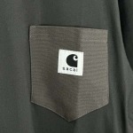 2025年6月12日入荷新作SACAI X CARHARTT  S/S24  POCKET TEE Tee 1-4（S-XL） 誕生日プレゼント/男女兼用/高品質/正規品と同じ人気/16工場