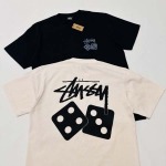 2025年6月13日入荷新作  STUSSY SS25 DICE TEE PIGMENT DYED T  S-XL    誕生日プレゼント/男女兼用/高品質/正規品と同じ人気/16工場