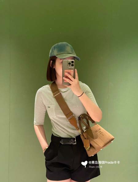 2025年6月18日入荷春夏新作Pradaニット半袖ファッシ...