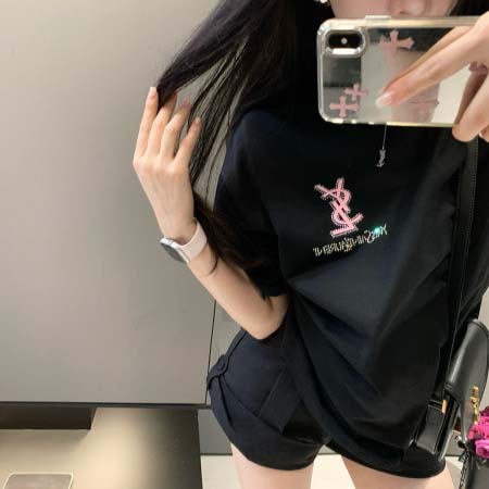 2025年6月18日入荷春夏新作ysl半袖 Tシャツファッシ...