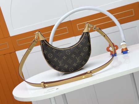 2025年7月10日入荷新作M81098 Nicolas Ghesquire  Croissant  2022  Loop   23 x 13 x 6極品/正規品同様/人気/革/バッグルイヴィトン/CX工場