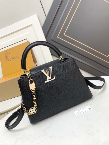 2025年7月10日入荷新作M23950 Capucines mini   TaurillonLV 27*18*9極品/正規品同様/人気/革/バッグルイヴィトン/CX工場