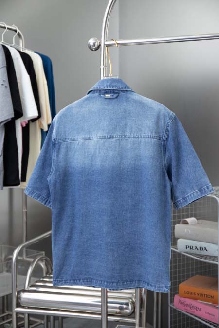 2025年7月27日入荷新作Louis Vuitton半袖デニムシャツ高品質人気商品/DW工場