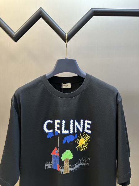 2025年8月6日入荷新作Celine半袖 tシャツ原版復刻人気で【极品】/正規品と同じサイズ/DW工場XS-L