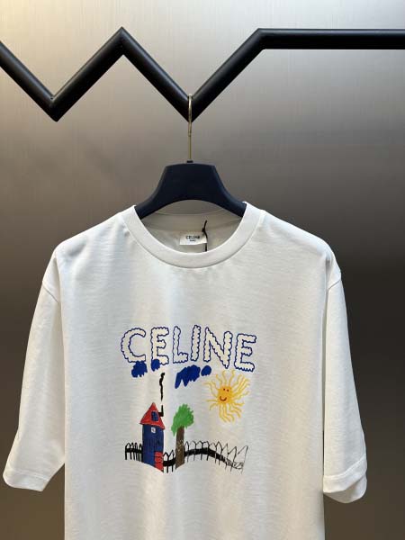 2025年8月6日入荷新作Celine半袖 tシャツ原版復刻人気で【极品】/正規品と同じサイズ/DW工場XS-L