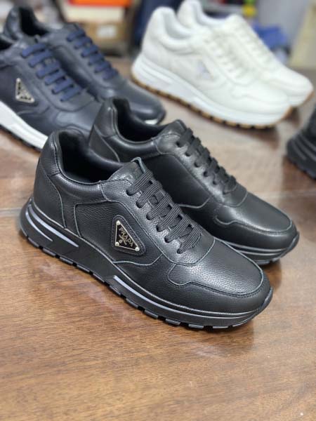 2025年9月17日入荷新品Pradaカジュアルシューズ/スニーカー｜メンズ靴人気本革製ギフト/誕生日/XG工場