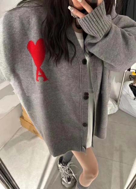 2025年9月27日入荷秋冬新作AMI ニットカーディガン  ファッション/誕生日プレゼント/贈り物 can工場