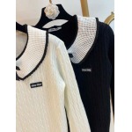 2025年9月26日入荷秋冬新作 miumiuニットのセーターファッション/誕生日プレゼント/贈り物 can工場