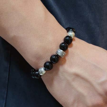 2026年1月31日入荷新品クロムハーツ黒曜石のブレスレットギフト/誕生日/記念品/アクセサリーxin工場