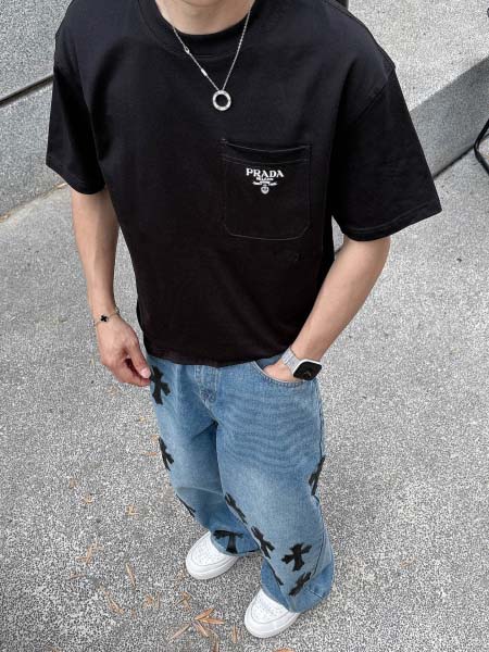 2026年3月31日入荷新作Prada半袖Tシャツ春夏高品質超厳選★入手困難/LD工場