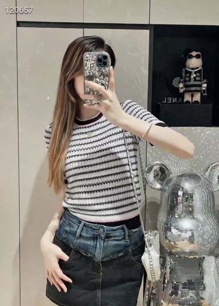 2026年3月6日入荷早春新作Chanelニット半袖女性用フ...