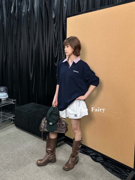 2026年3月9日入荷早春新作MIUMIU長袖poloシャツ...