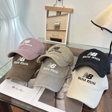 2026年3月22日入荷早春新作Miumiu帽子／野球帽ファ...